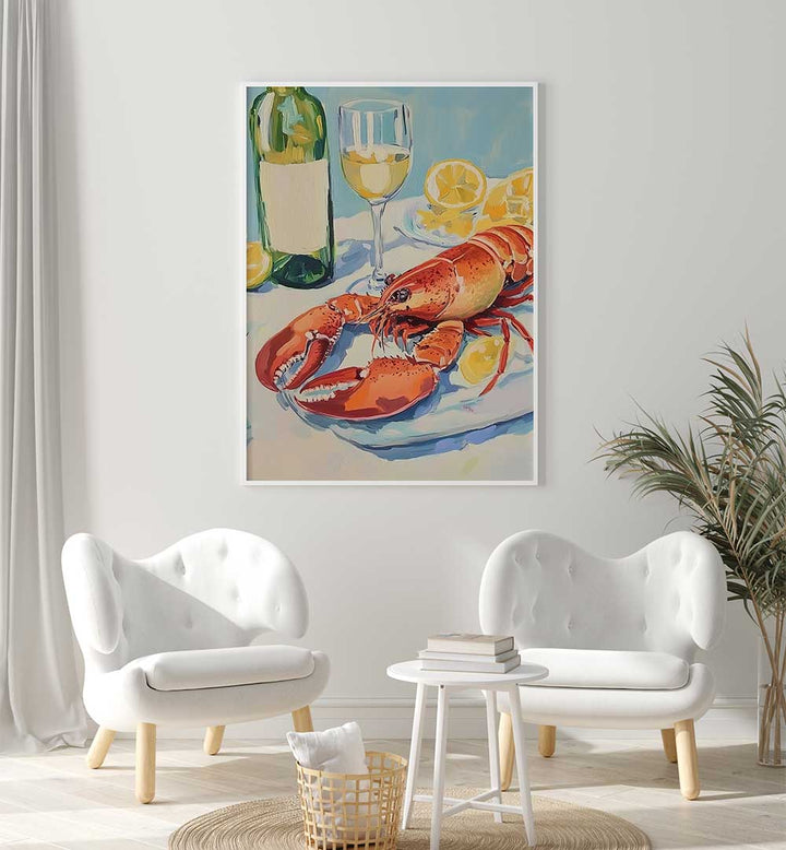 LOBSTER AND WINE , KITCHEN POSTERS