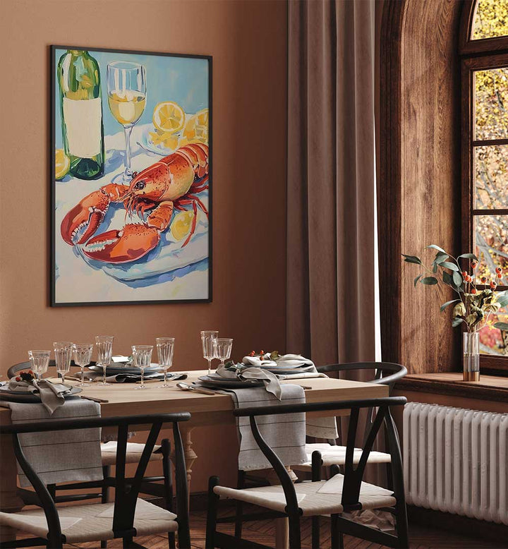 LOBSTER AND WINE , KITCHEN POSTERS