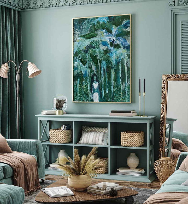 LOCAL IN TROPICAL FOREST , FLORAL FLOWER PAINTINGS