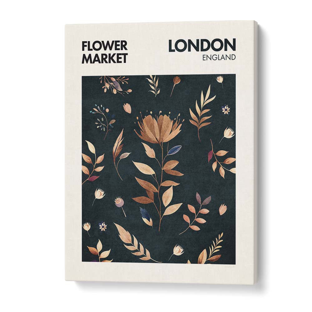 London  Flower Market Botanical Flower Paintings Artwork in Gallery Wrap