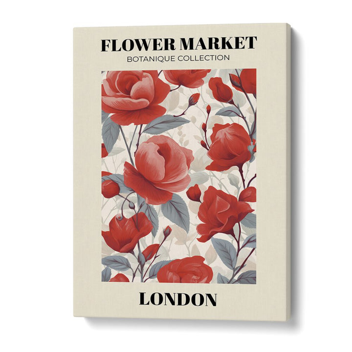 London- -Flower Marketo Botanical Flower Paintings Artwork in Gallery Wrap