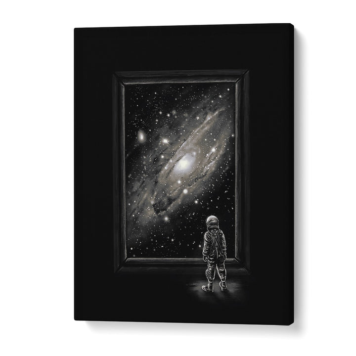 Looking Through A Masterpiece By Francis Minoza Astronaut & Nasa Paintings, Space Art Prints Artwork in Gallery Wrap
