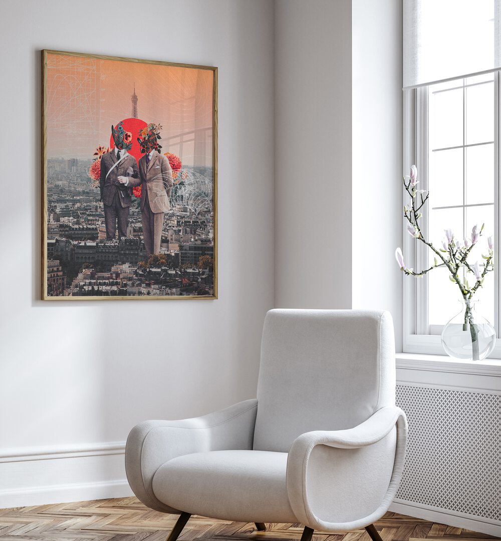 Loot Masters Surreal Painting Artwork Placed on a wall In A Living Room 
