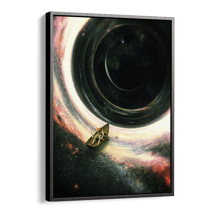 Lost Sailor By Francis Minoza Astronaut & Nasa Paintings, Space Art Prints Artwork in Black Floater Frame
