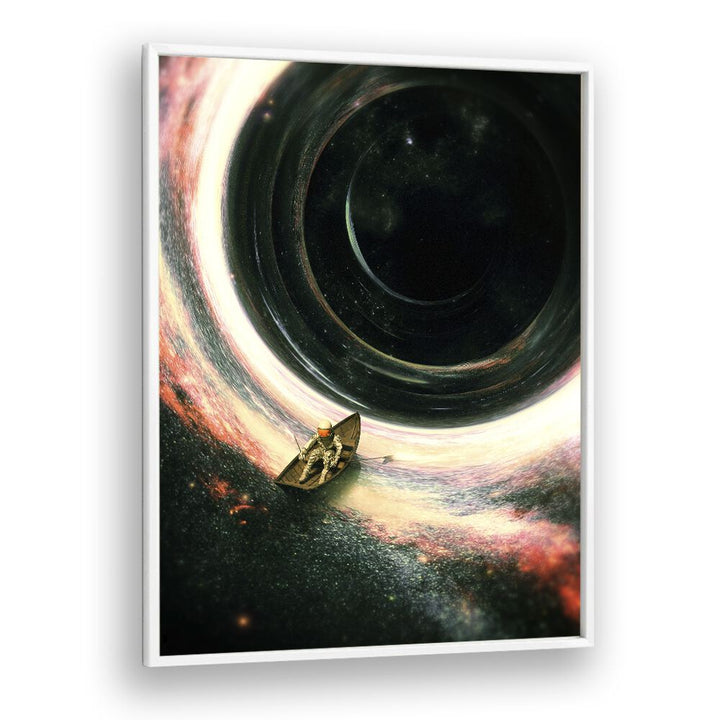 Lost Sailor By Francis Minoza Astronaut & Nasa Paintings, Space Art Prints Artwork in White Plain Frame
