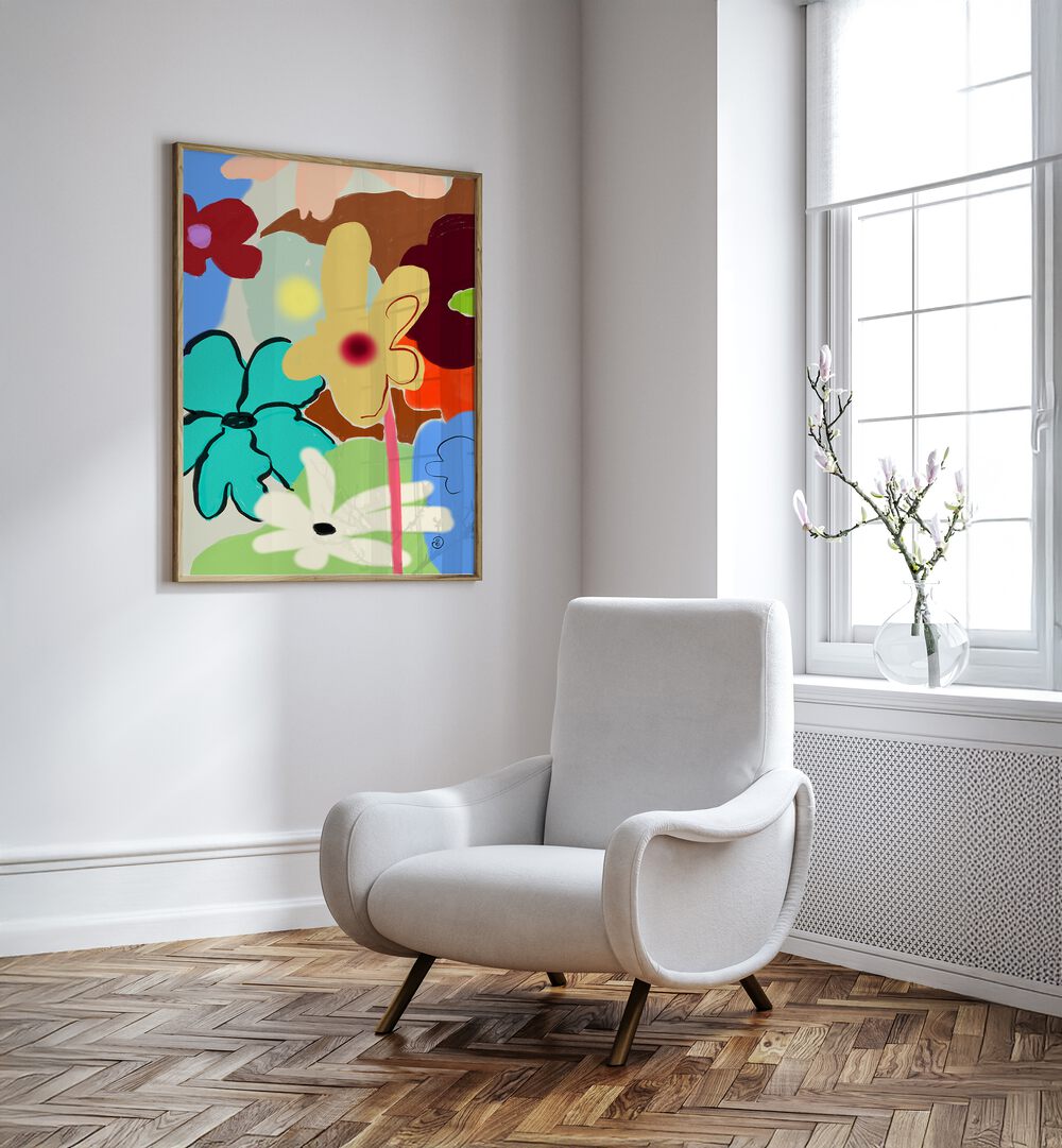 Bright and vibrant LOUD FLOWERS DANCE, FLORAL FLOWER PAINTINGS enhance any living space with elegance and energy.