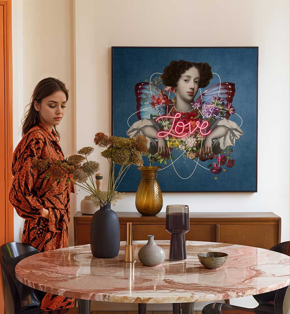 LOVE - A COLLAGE , PORTRAITS & FIGURATIVE ILLUSTRATIONS