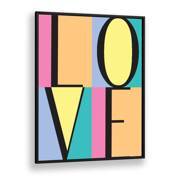 Love Blocks by Martina Fashion art Artwork in Black Plain Frame
