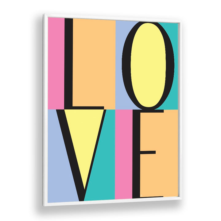 Love Blocks by Martina Fashion art Artwork in White Plain Frame
