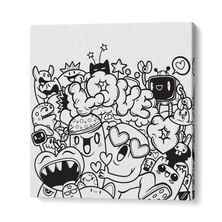 Love Doodle Doodle Art Artwork in Gallery Wrap