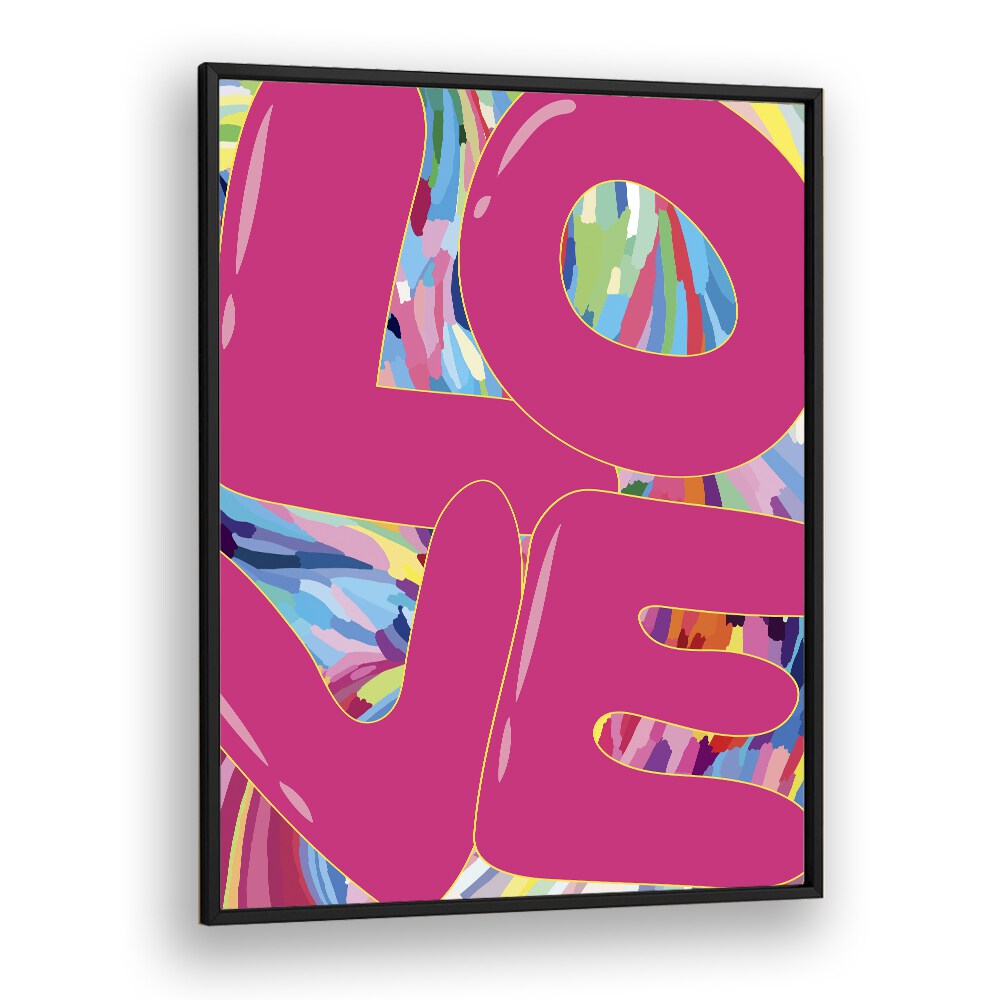 Love Maze Fashion art Artwork in Black Plain Frame
