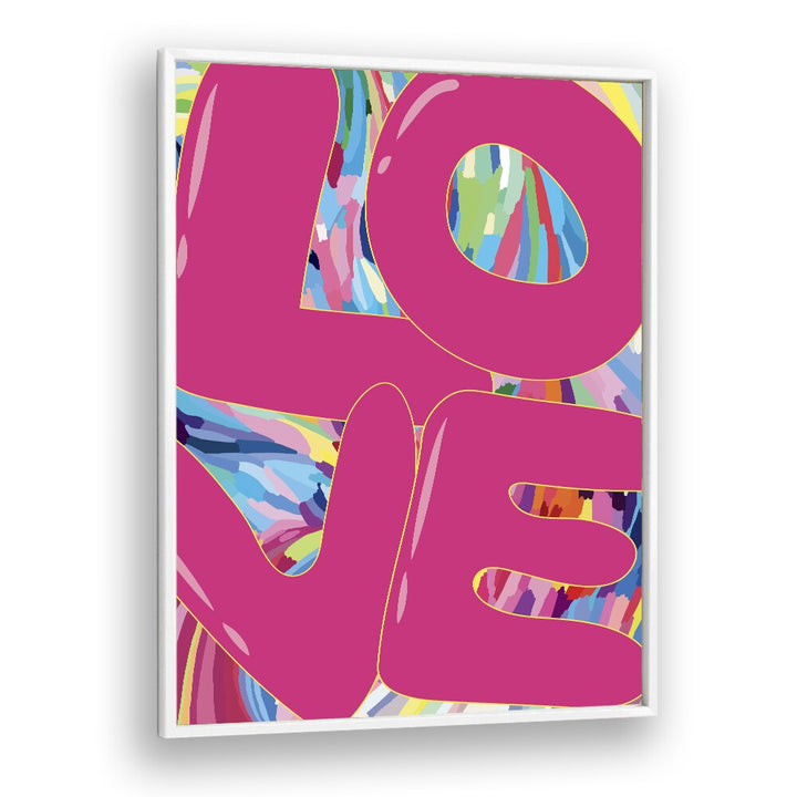 Love Maze Fashion art Artwork in White Plain Frame
