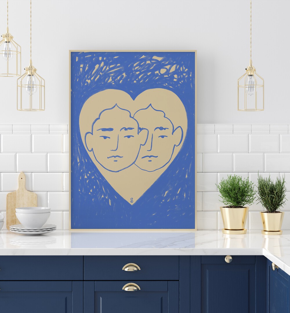 LOVERS , VIBRANT & ELECTRIC ART PRINTS