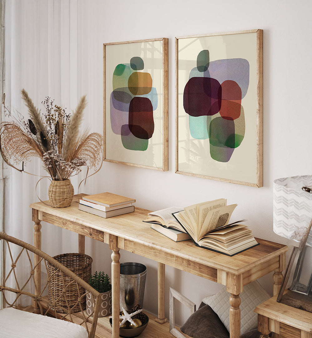 LUCID LAYERS , SET OF 2 PAINTINGS