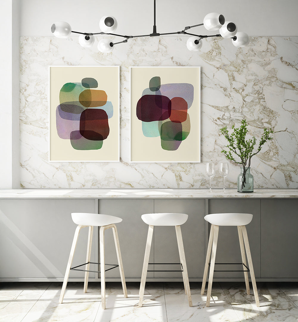 LUCID LAYERS , SET OF 2 PAINTINGS