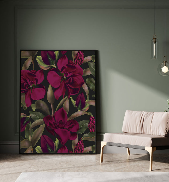 LUSH BURGUNDY MAGNOLIAS
