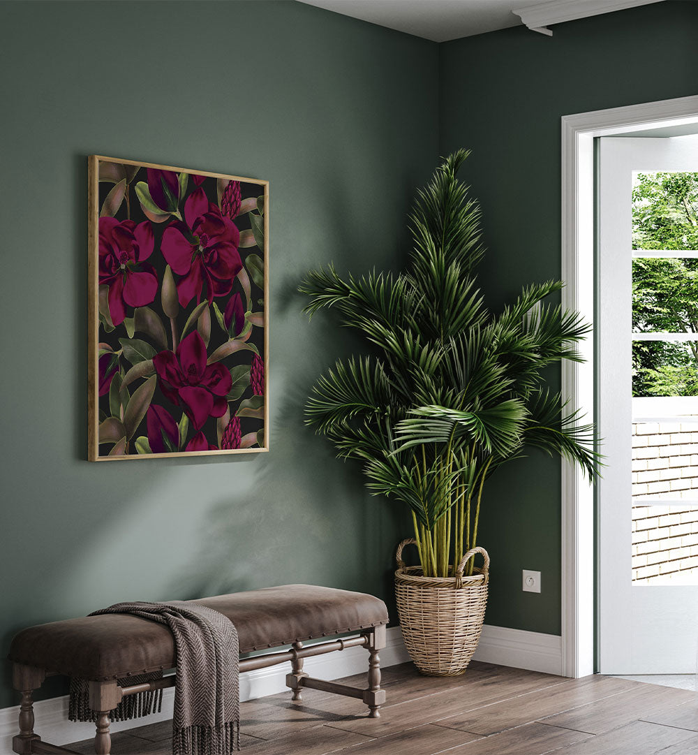 LUSH BURGUNDY MAGNOLIAS