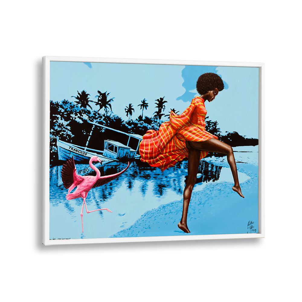 Lush Life By Christian Beijer African Artwork  in White Plain Frame
