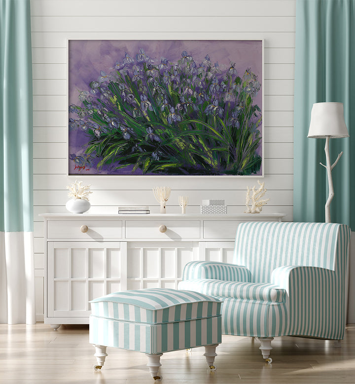 LUSH PURPLE IRISES