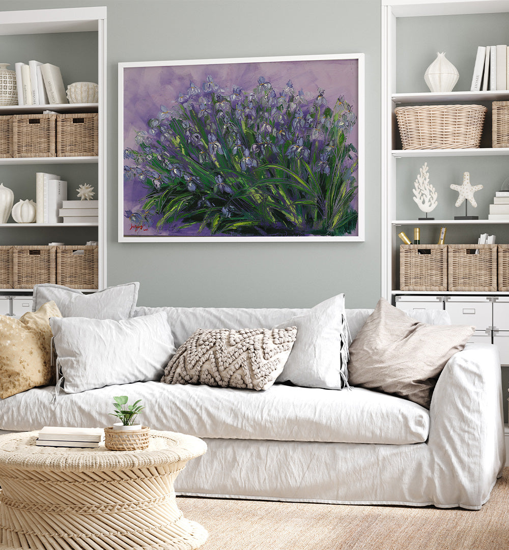 LUSH PURPLE IRISES