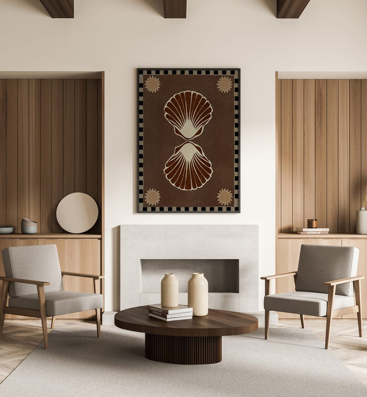 Stylish interior featuring the LUSH DUO I, BEACH PAINTINGS, perfect for enhancing modern home aesthetics.