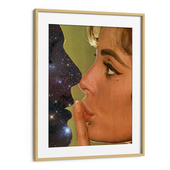 Lust In Space Surreal Art Artwork in Oak Wood Frame With Mount
