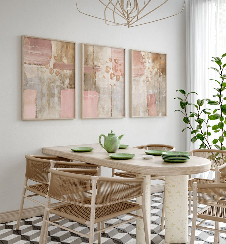 Elevate your decor with the LUXE ROSE SET , SET OF 3 PAINTINGS, showcasing elegant rose designs for any room.
