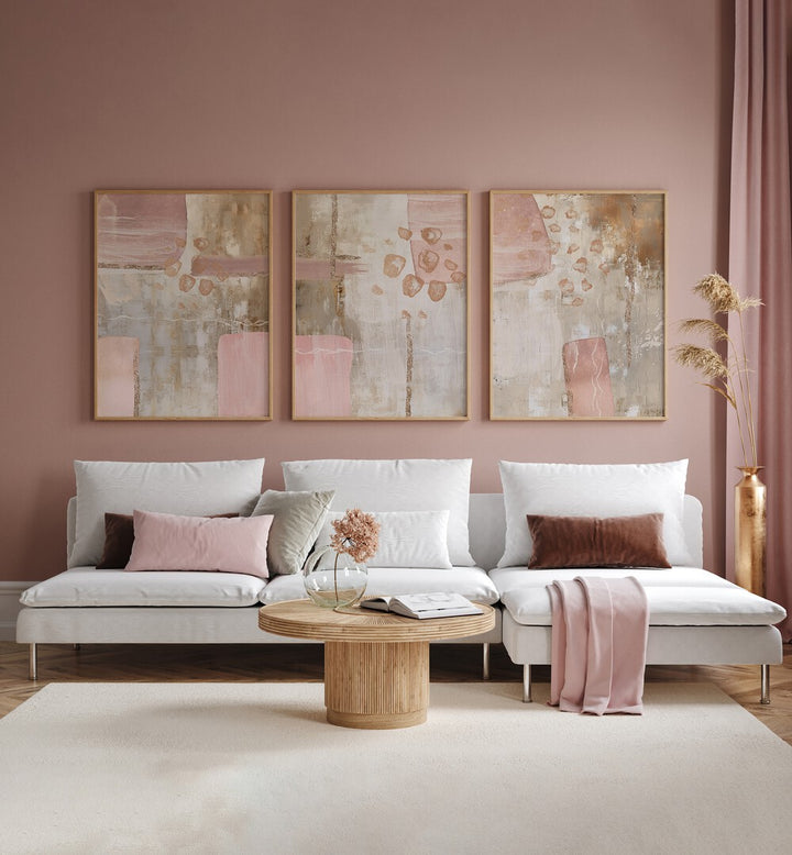Transform your space with the LUXE ROSE SET , SET OF 3 PAINTINGS, showcasing elegant rose-inspired artistry.