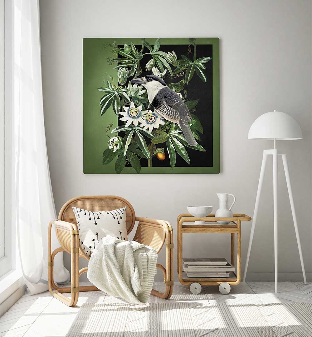 L'OISEAU ET LA PASSIFLORE , ANIMAL PAINTINGS