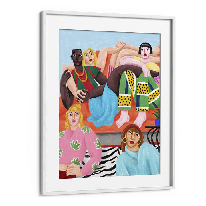 La Coloc By Cepe Wallart Prints in White Frame With Mount