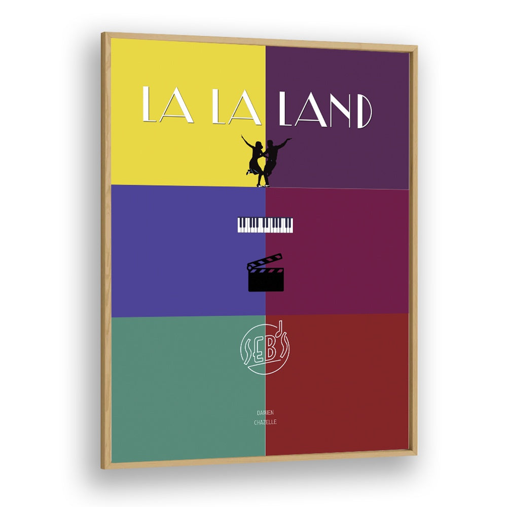 La La Land By Grishma Korjani Movie Posters in Oak Wood Plain Frame