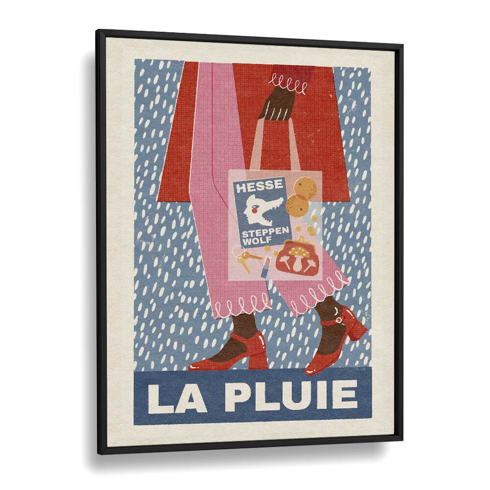 La Pluie French Style By Julia Leister Wall Art Prints in Black Plain Frame