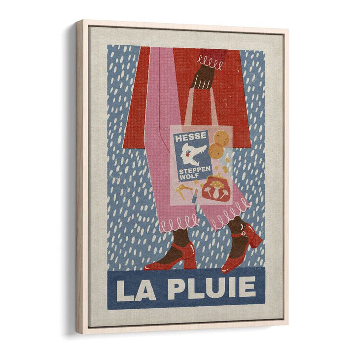 La Pluie French Style By Julia Leister Wall Art Prints in Oak Wood Floater Frame