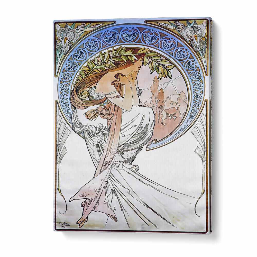 La Poesie Poetry 1898 By Alphonse Mucha Vintage Paintings in Gallery Wrap