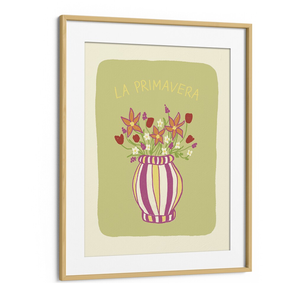 La Primavera by Studio Dolci Kitchen Art Prints in Oak Wood Frame With Mount