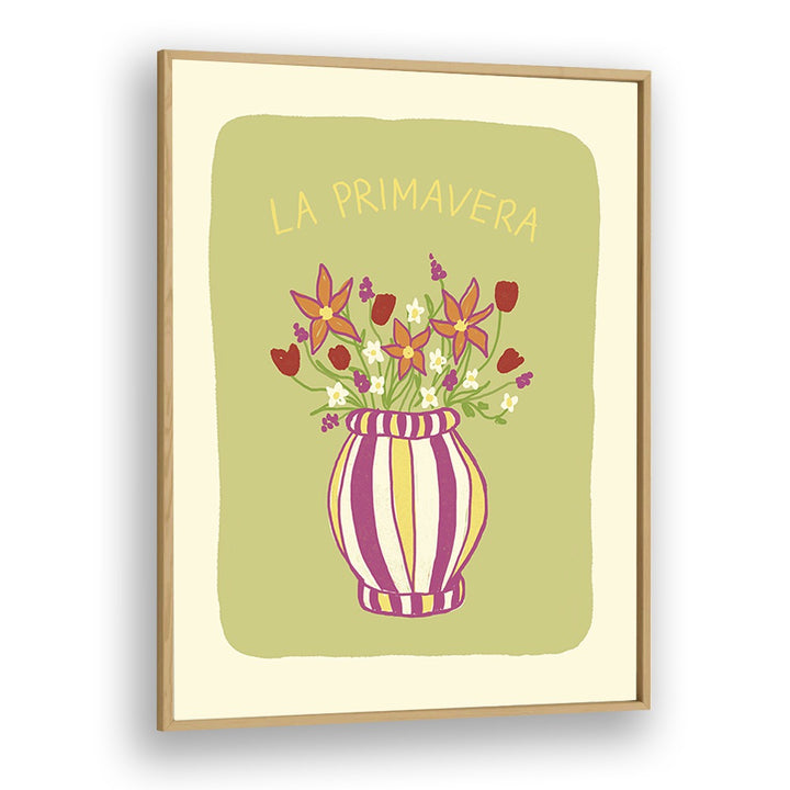 La Primavera by Studio Dolci Kitchen Art Prints in Oak Wood Plain Frame