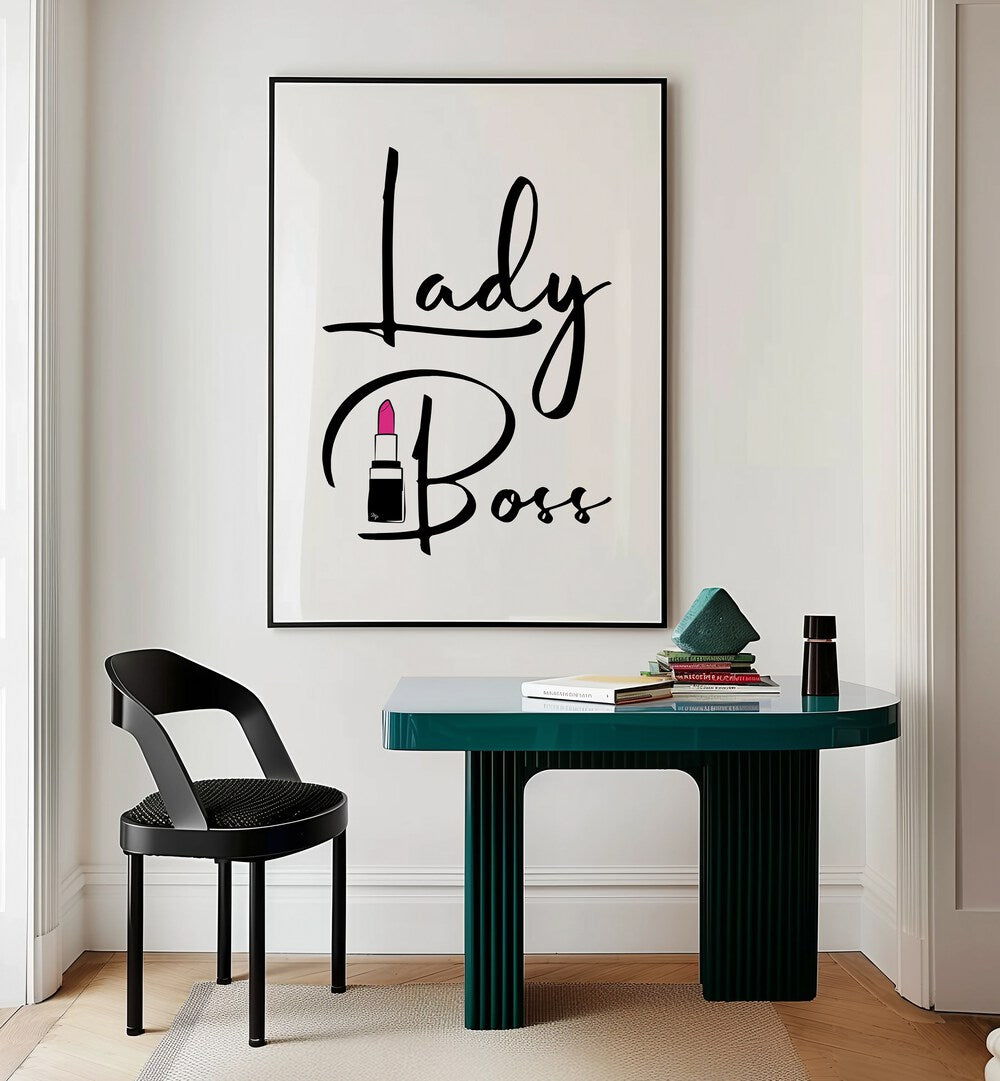 Lady Boss II by Martina Fashion Paintings Fashion Posters placed on wall 