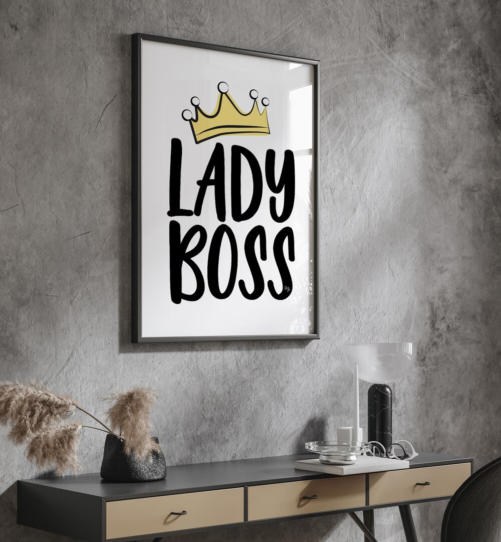 Lady Boss by Martina Fashion Paintings Fashion Posters placed on wall 