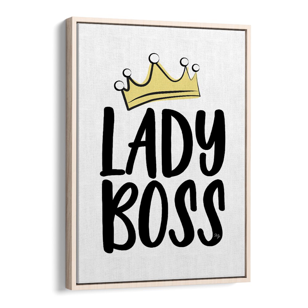 Lady Boss by Martina Fashion Paintings Fashion Posters in Oak Wood Floater Frame