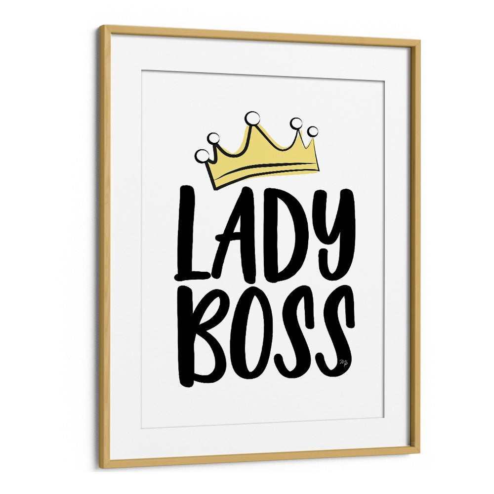 Lady Boss by Martina Fashion Paintings Fashion Posters in Oak Wood Frame With Mount