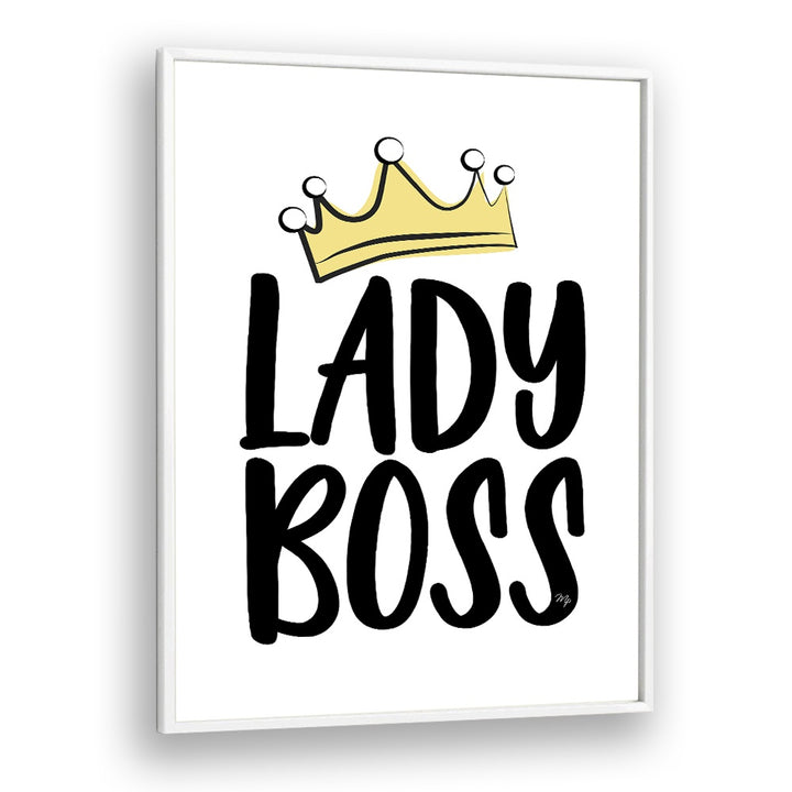 Lady Boss by Martina Fashion Paintings Fashion Posters in White Plain Frame