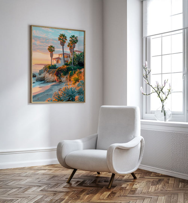 LAGUNA SUNSET, BEACH PAINTINGS by Philippe Hugonnard enhances your decor with vibrant coastal evening scenes.