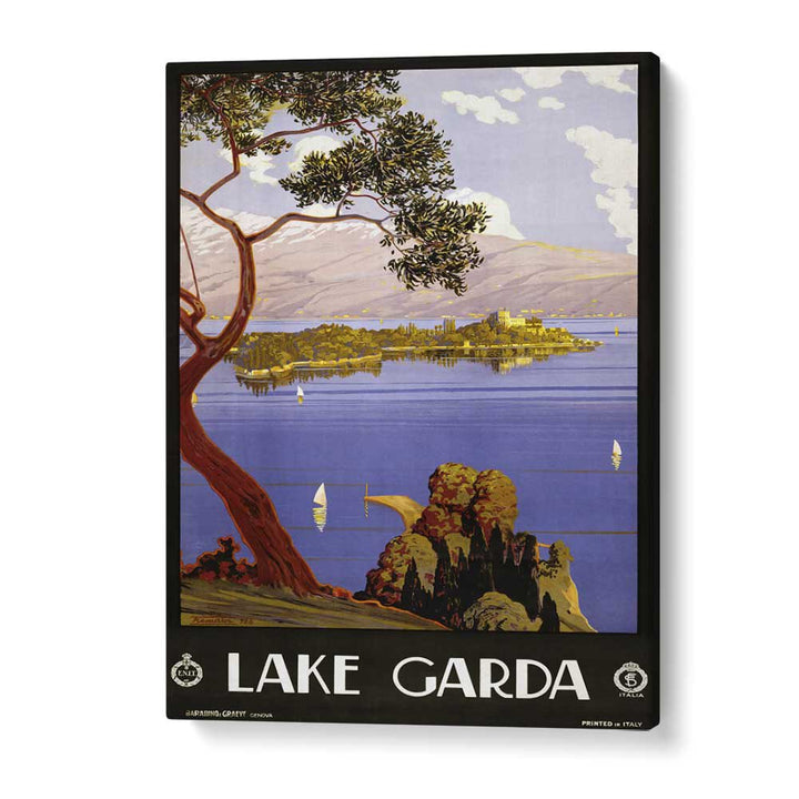 Lake Garda Retro Vintage Travel Vintage Travel Posters in Gallery Wrap