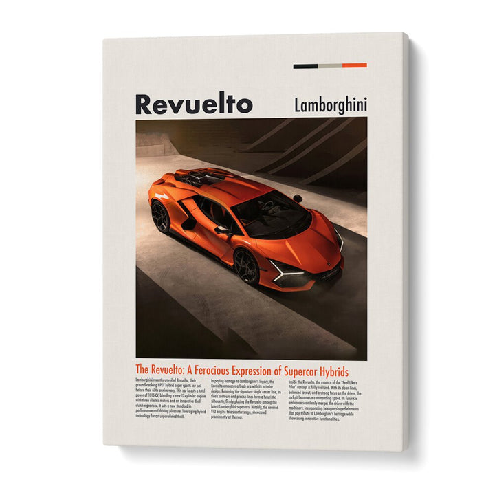 Lamborghini Revuelto Car Posters Automotive Wall Art Prints in Gallery Wrap