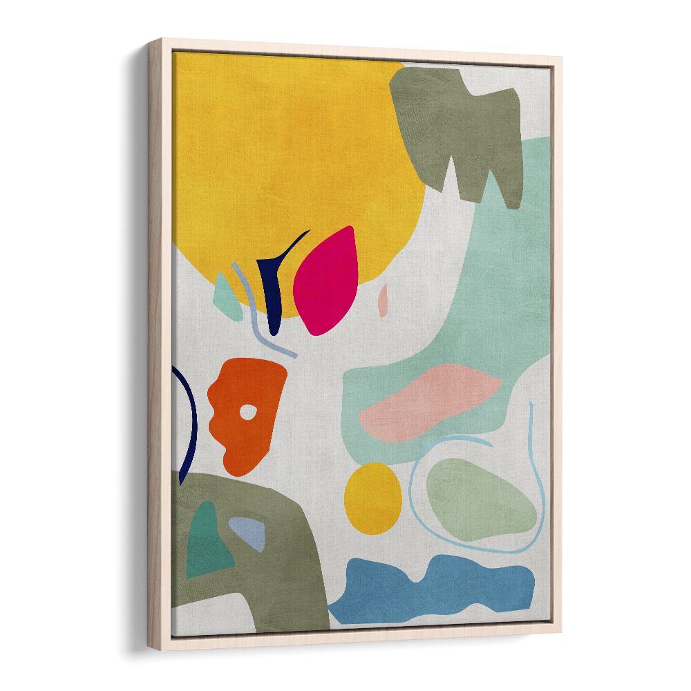 Landscape Inspired Cut Out By Ana Rut Bre Abstract Art Abstract Wall Art in Oak Wood Floater Frame