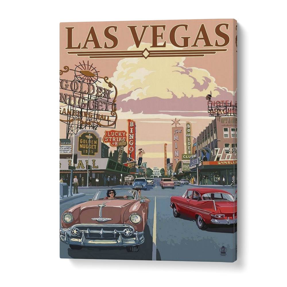 Las Vegas Retro Vintage Travel Vintage Travel Posters in Gallery Wrap