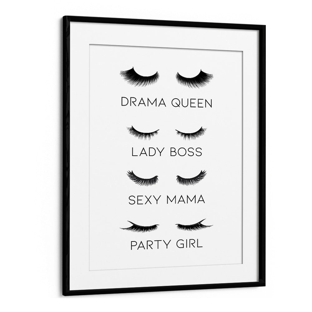 Lashes by Martina Fashion Paintings Fashion Posters in Black Frame With Mount