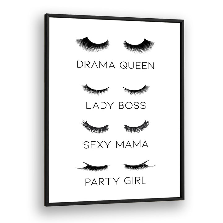 Lashes by Martina Fashion Paintings Fashion Posters in Black Plain Frame