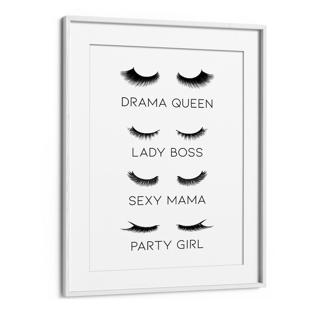 Lashes by Martina Fashion Paintings Fashion Posters in White Frame With Mount