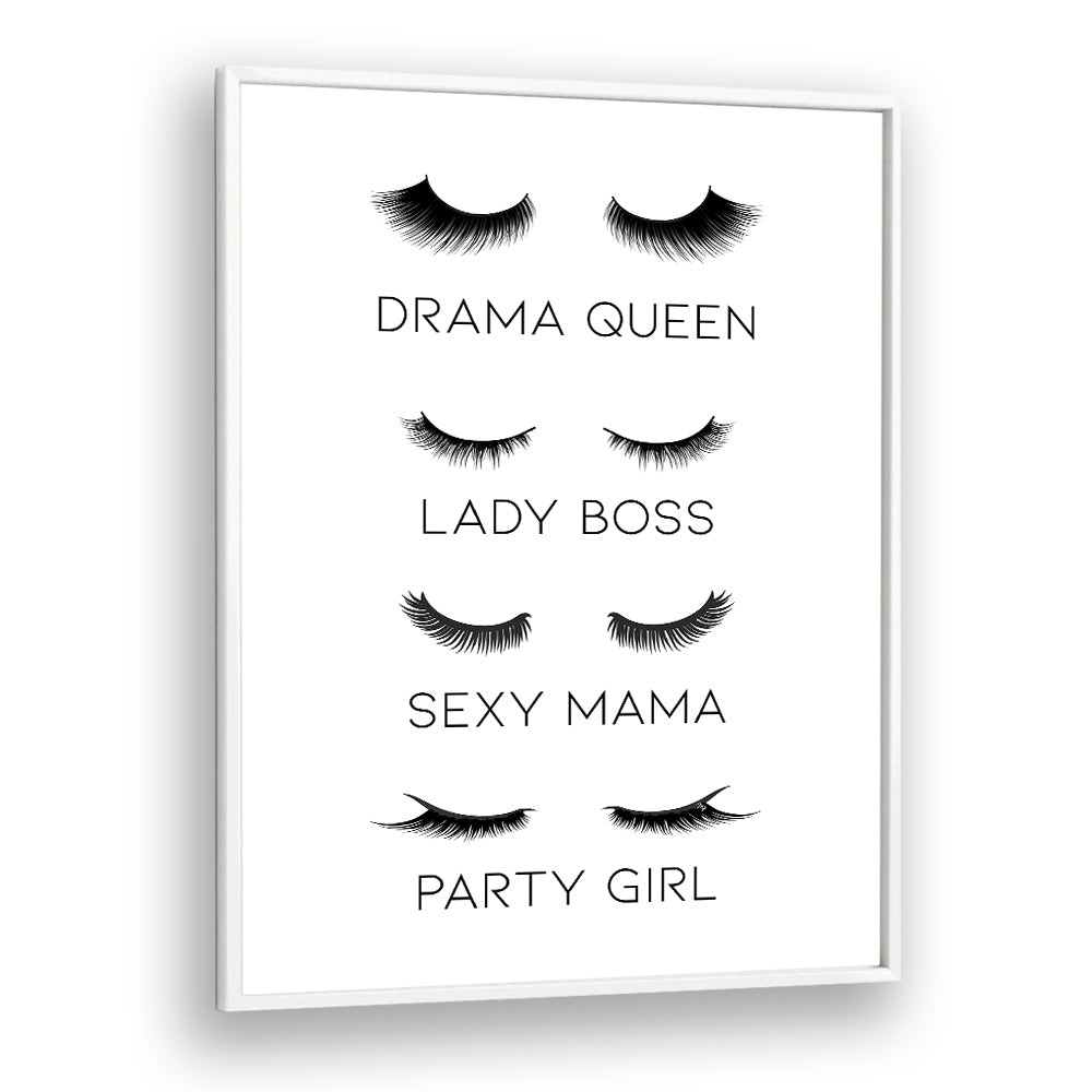 Lashes by Martina Fashion Paintings Fashion Posters in White Plain Frame